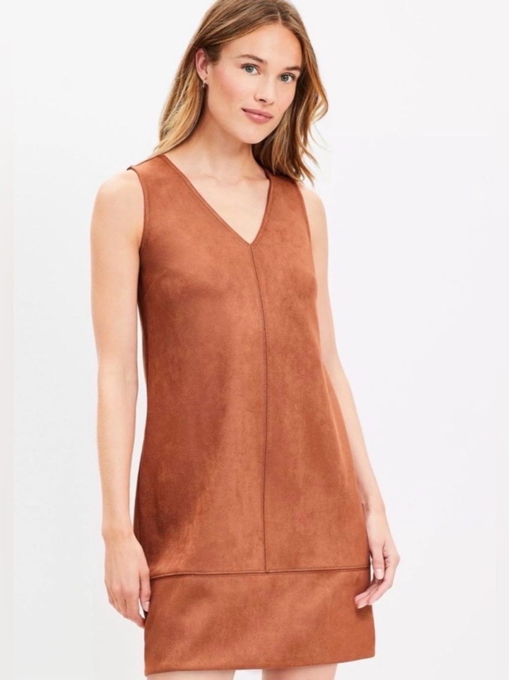 LOFT Women’s Faux Suede Mini Shift Dress NWT